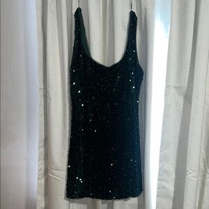 Sequin Mini Dress - Black